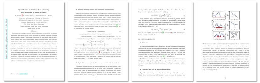 Quantification of deviations from rationality with heavy-tails in human dynamics